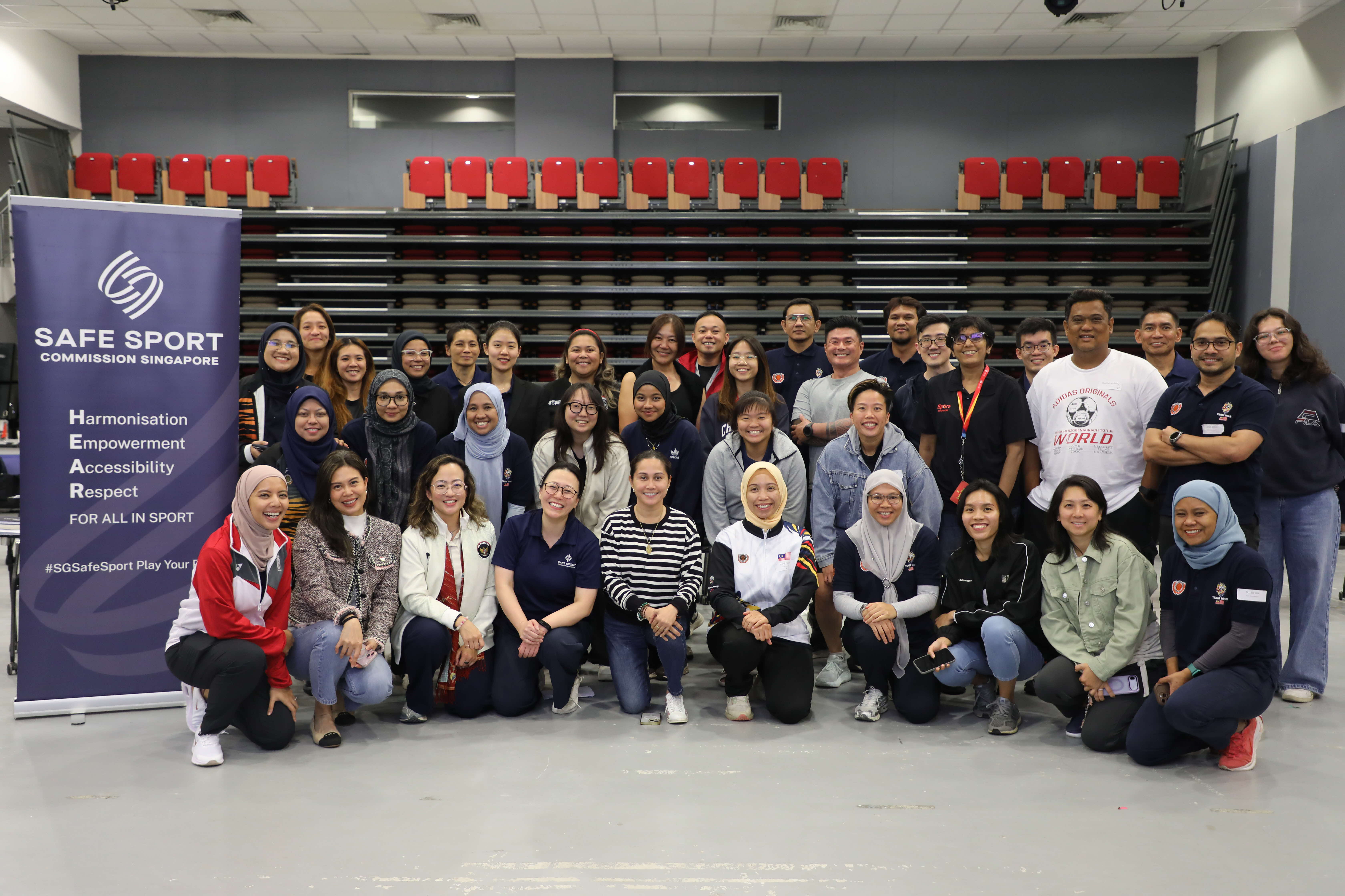 A diverse group of people in a room