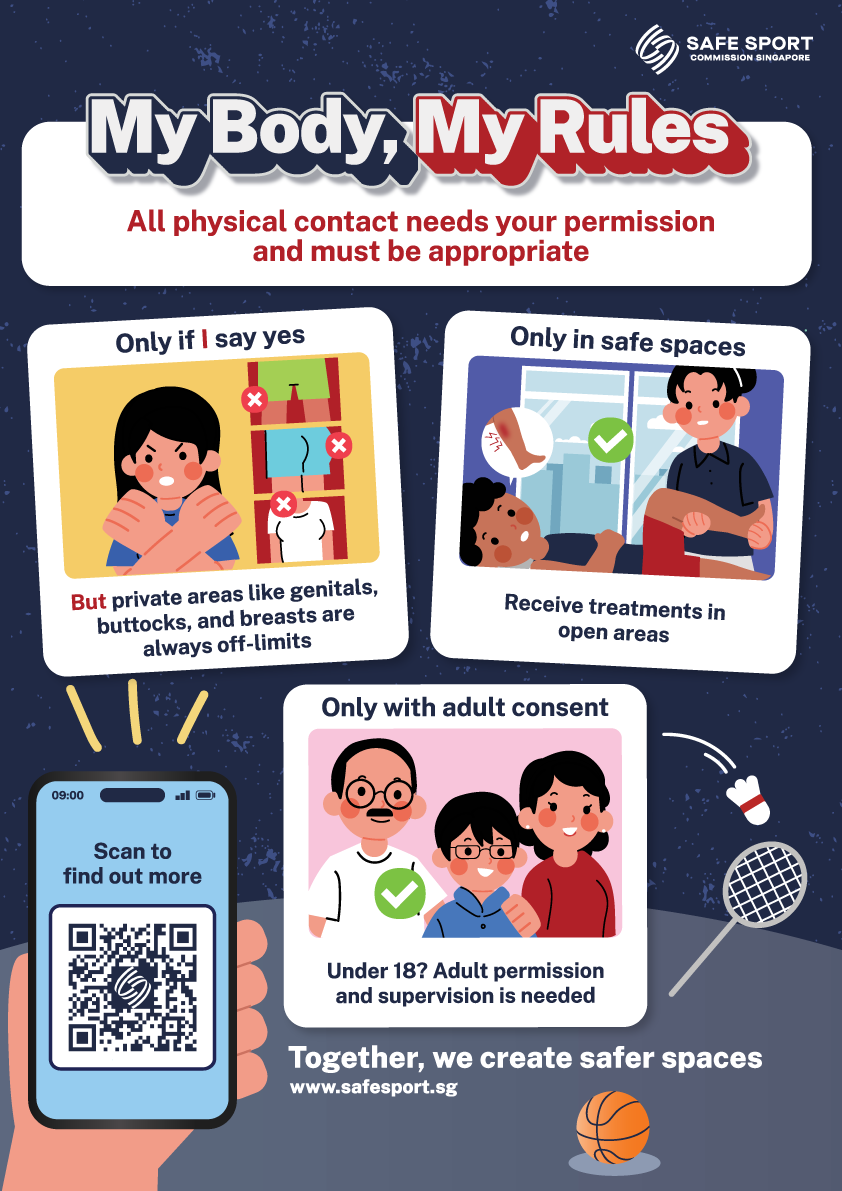 Safe Sport body safety guidelines infographic